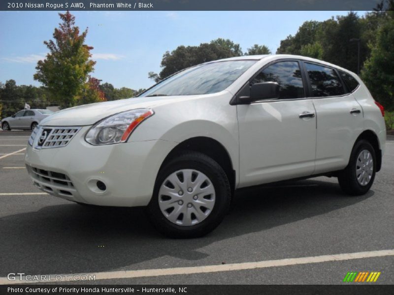 Phantom White / Black 2010 Nissan Rogue S AWD