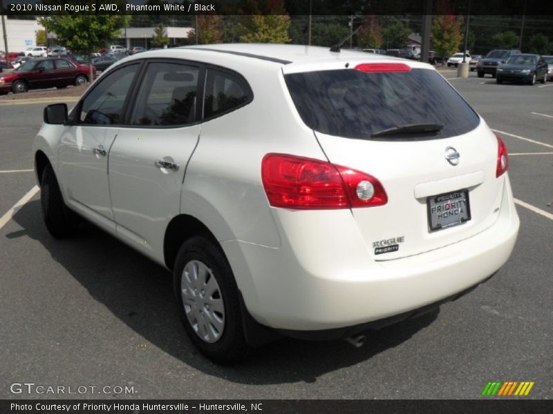 Phantom White / Black 2010 Nissan Rogue S AWD