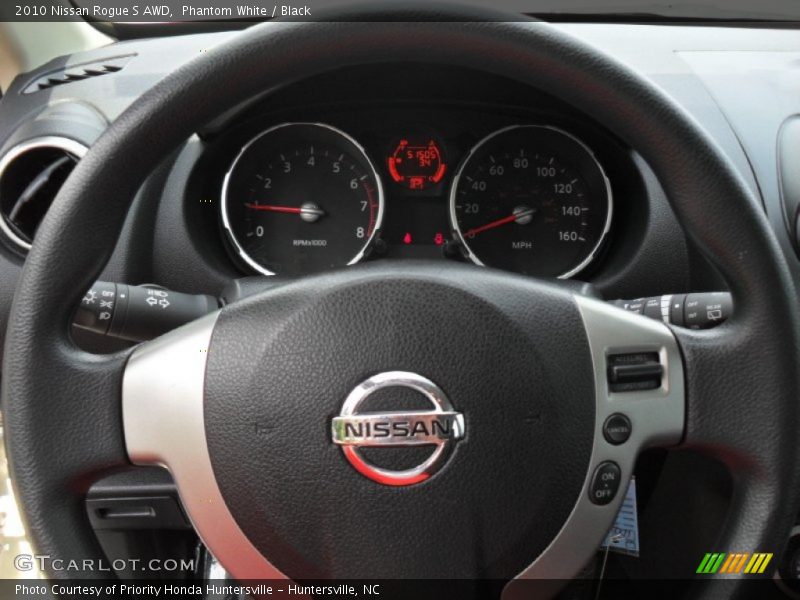 Phantom White / Black 2010 Nissan Rogue S AWD