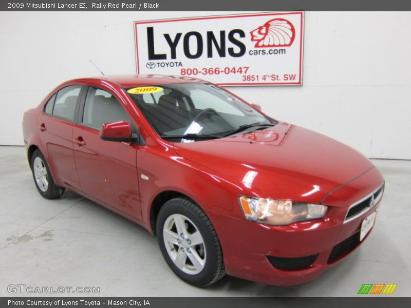 Rally Red Pearl / Black 2009 Mitsubishi Lancer ES
