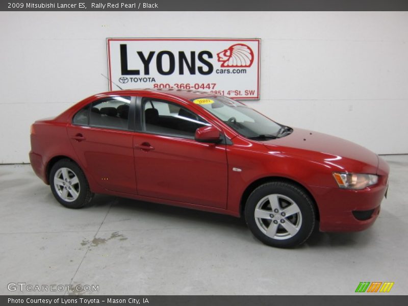 Rally Red Pearl / Black 2009 Mitsubishi Lancer ES