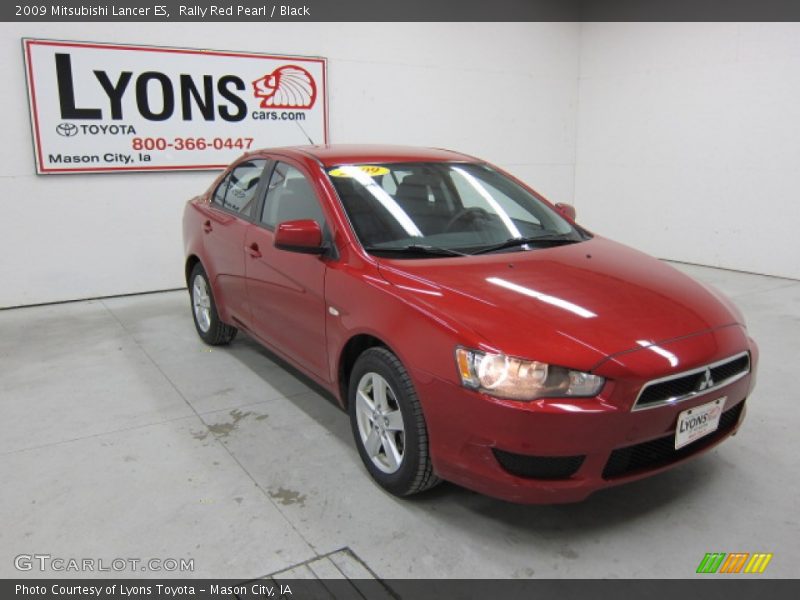 Rally Red Pearl / Black 2009 Mitsubishi Lancer ES