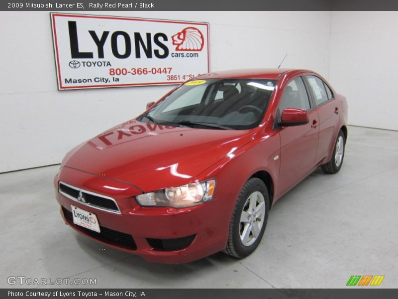 Rally Red Pearl / Black 2009 Mitsubishi Lancer ES