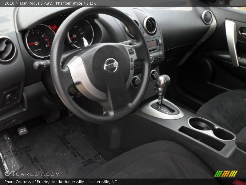 Phantom White / Black 2010 Nissan Rogue S AWD