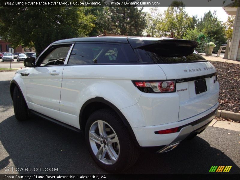 Fuji White / Dynamic Lunar/Ivory 2012 Land Rover Range Rover Evoque Coupe Dynamic