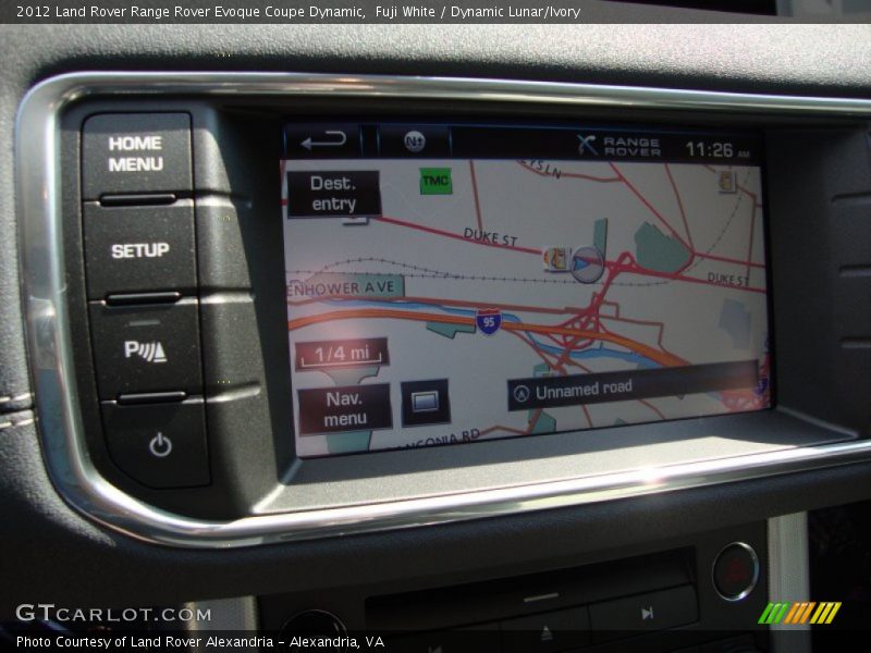 Navigation of 2012 Range Rover Evoque Coupe Dynamic