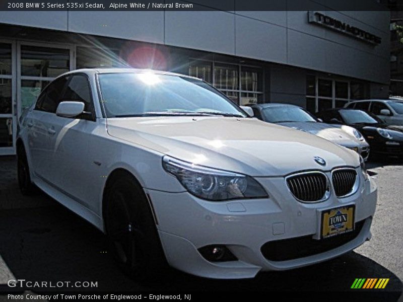 Alpine White / Natural Brown 2008 BMW 5 Series 535xi Sedan