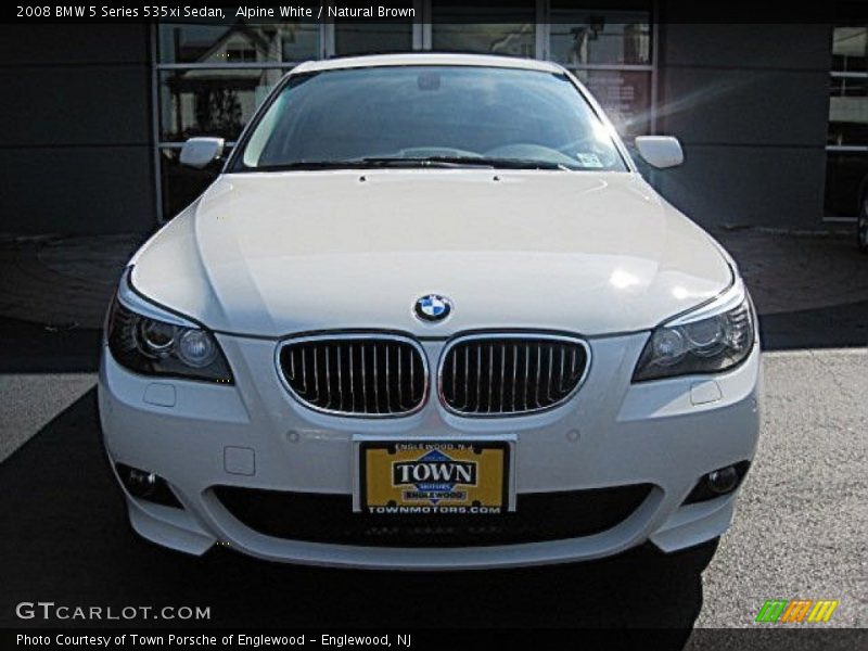 Alpine White / Natural Brown 2008 BMW 5 Series 535xi Sedan