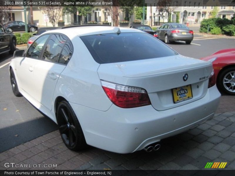 Alpine White / Natural Brown 2008 BMW 5 Series 535xi Sedan