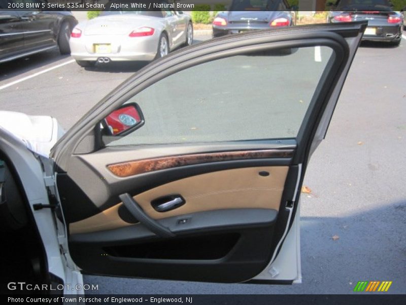 Alpine White / Natural Brown 2008 BMW 5 Series 535xi Sedan