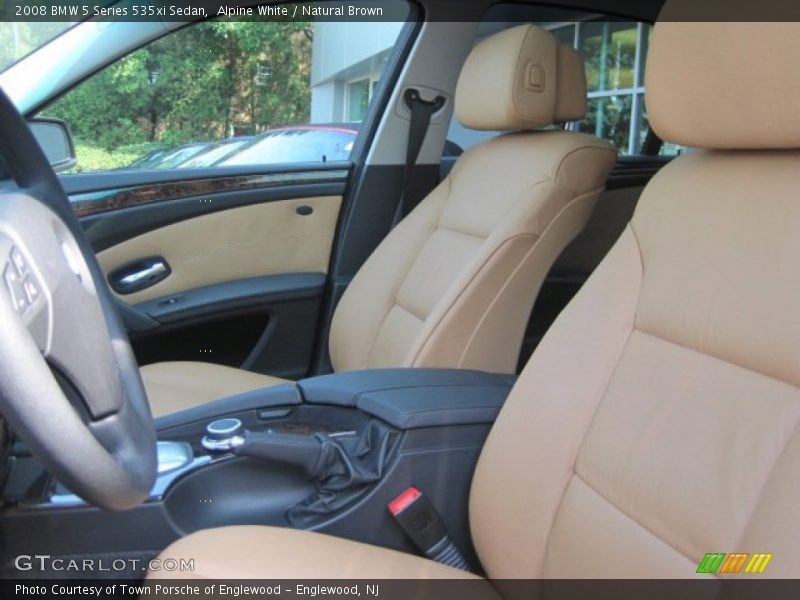 Alpine White / Natural Brown 2008 BMW 5 Series 535xi Sedan
