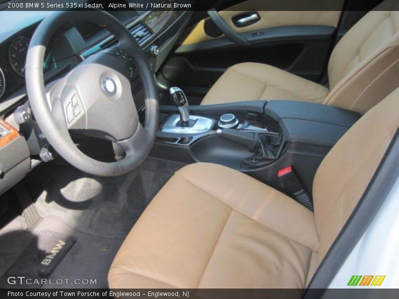 Alpine White / Natural Brown 2008 BMW 5 Series 535xi Sedan