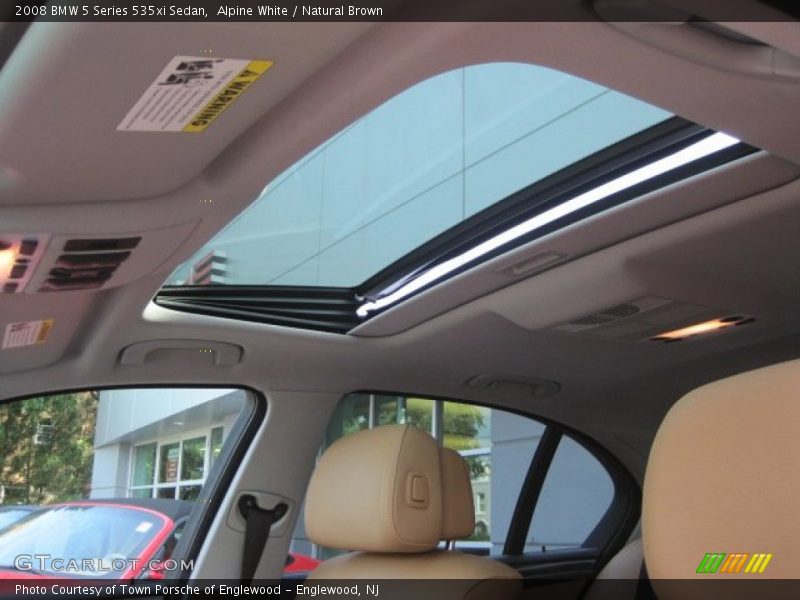 Alpine White / Natural Brown 2008 BMW 5 Series 535xi Sedan