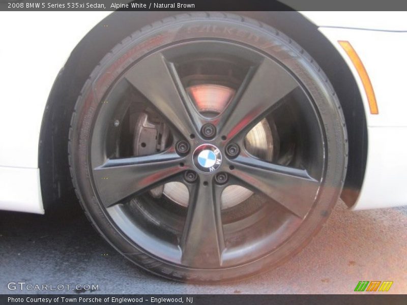 Alpine White / Natural Brown 2008 BMW 5 Series 535xi Sedan