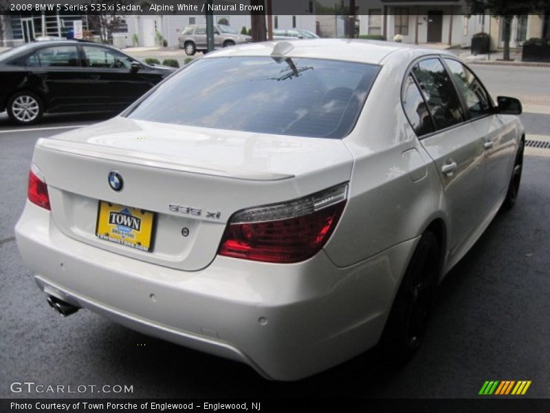 Alpine White / Natural Brown 2008 BMW 5 Series 535xi Sedan