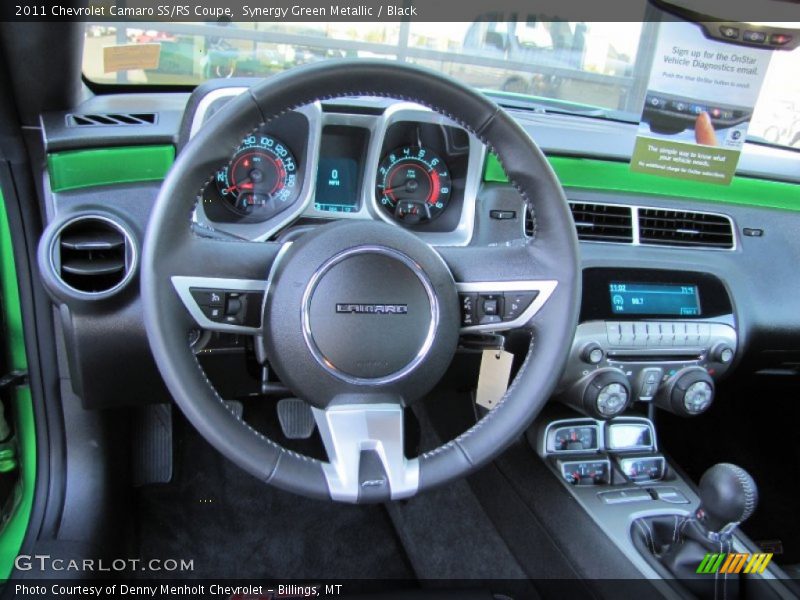 Synergy Green Metallic / Black 2011 Chevrolet Camaro SS/RS Coupe