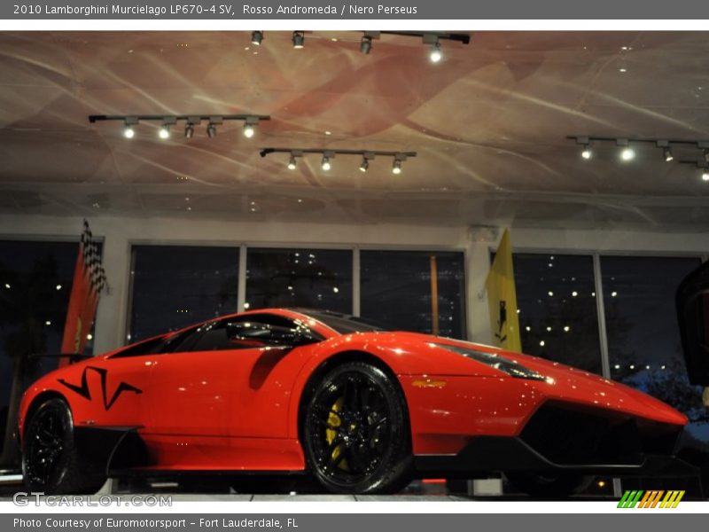 Rosso Andromeda / Nero Perseus 2010 Lamborghini Murcielago LP670-4 SV