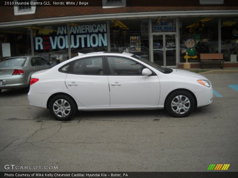 Nordic White / Beige 2010 Hyundai Elantra GLS