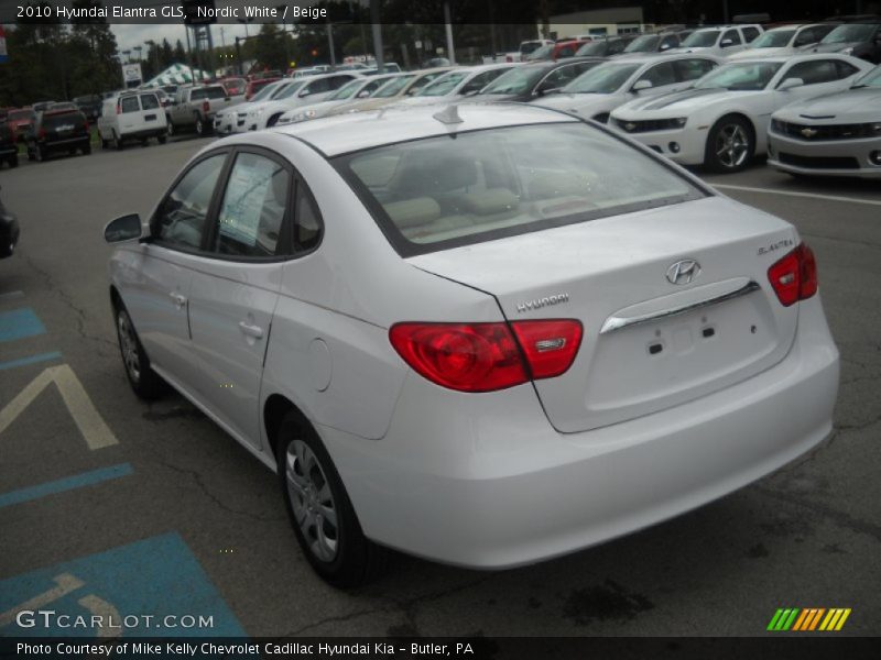 Nordic White / Beige 2010 Hyundai Elantra GLS