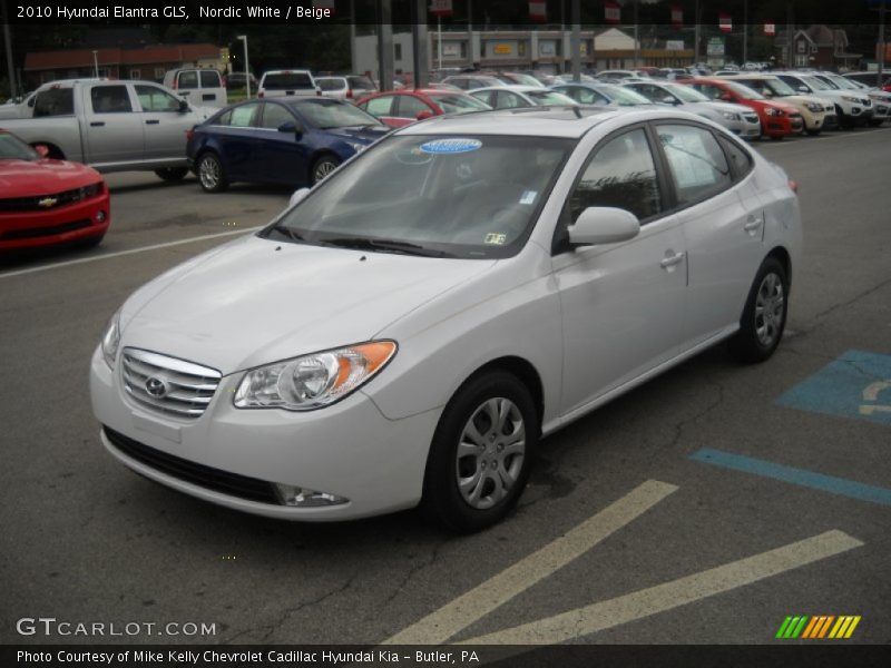 Nordic White / Beige 2010 Hyundai Elantra GLS