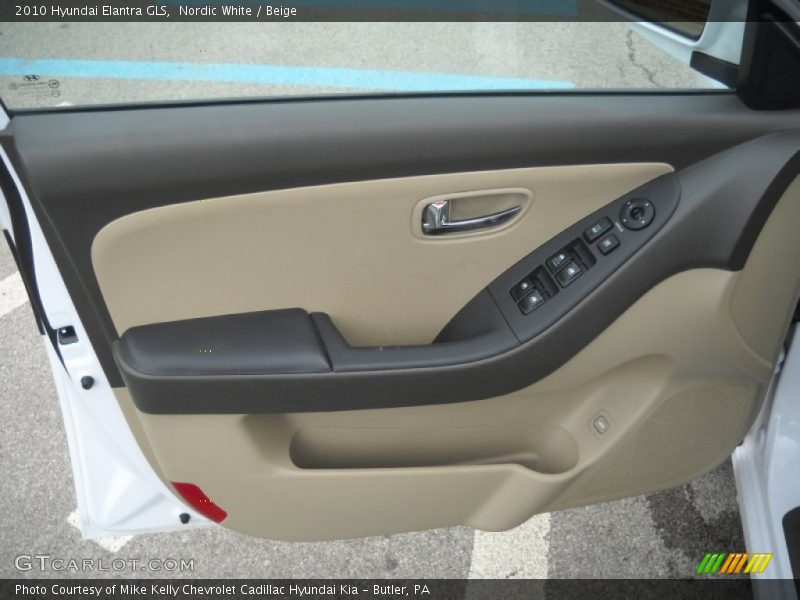 Nordic White / Beige 2010 Hyundai Elantra GLS