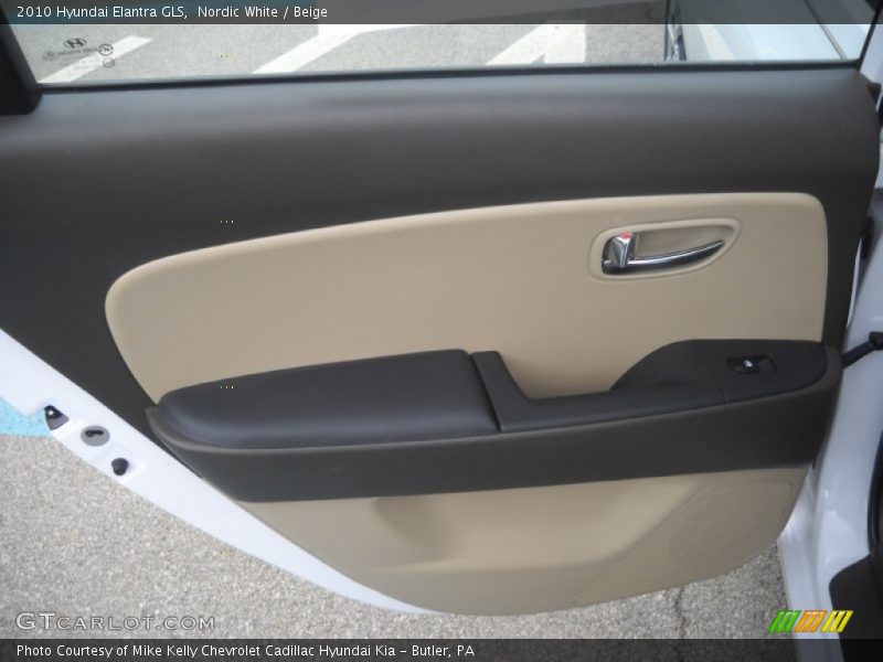 Nordic White / Beige 2010 Hyundai Elantra GLS