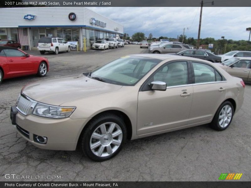 Dune Pearl Metallic / Sand 2007 Lincoln MKZ AWD Sedan