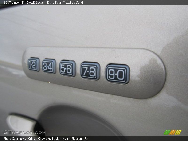 Dune Pearl Metallic / Sand 2007 Lincoln MKZ AWD Sedan