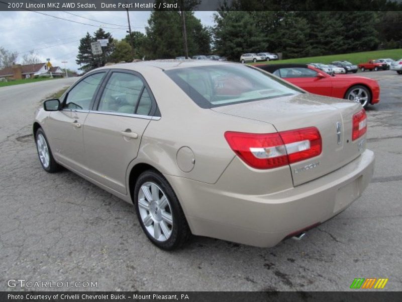 Dune Pearl Metallic / Sand 2007 Lincoln MKZ AWD Sedan