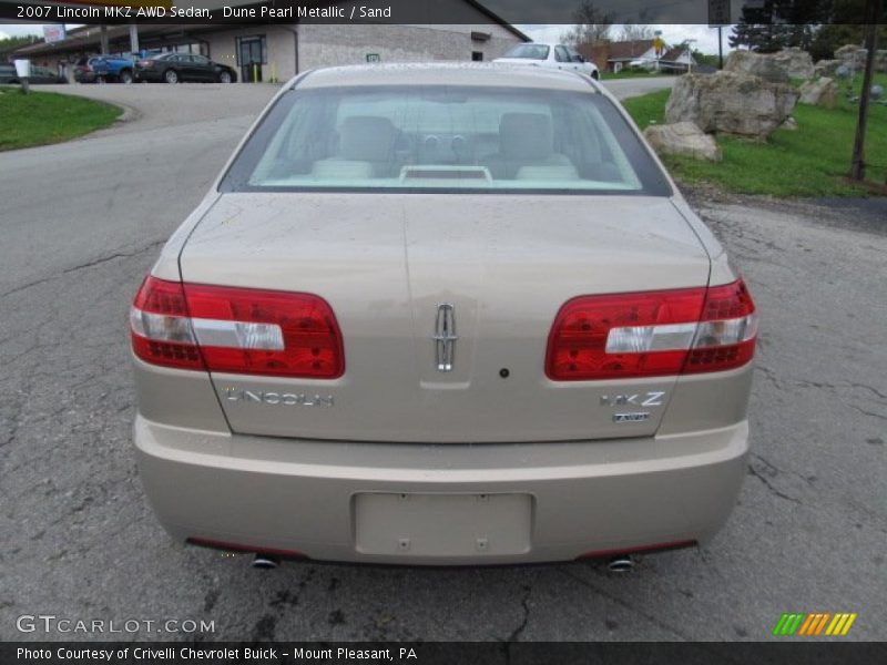 Dune Pearl Metallic / Sand 2007 Lincoln MKZ AWD Sedan