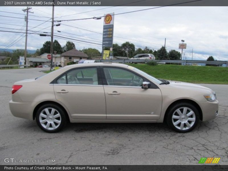 Dune Pearl Metallic / Sand 2007 Lincoln MKZ AWD Sedan