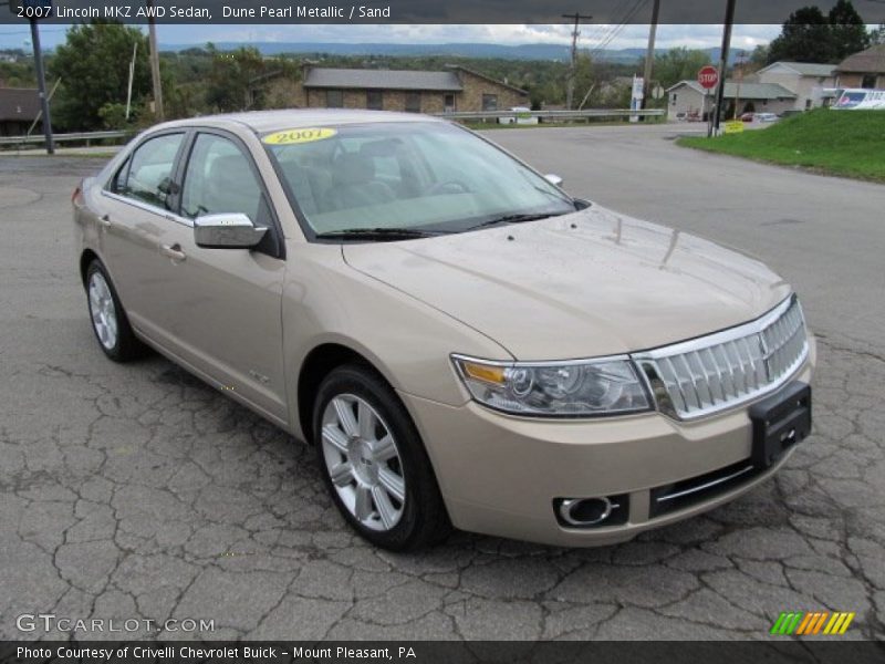 Dune Pearl Metallic / Sand 2007 Lincoln MKZ AWD Sedan