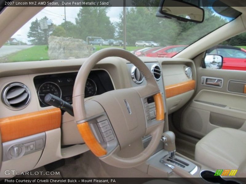 Dune Pearl Metallic / Sand 2007 Lincoln MKZ AWD Sedan