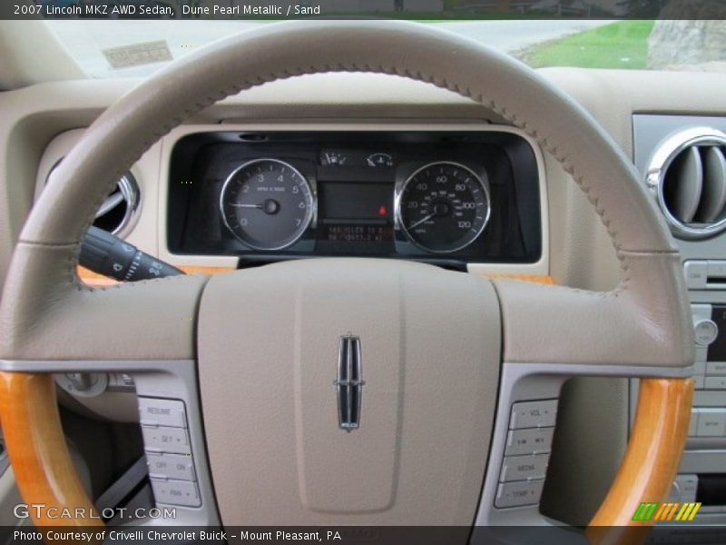 Dune Pearl Metallic / Sand 2007 Lincoln MKZ AWD Sedan