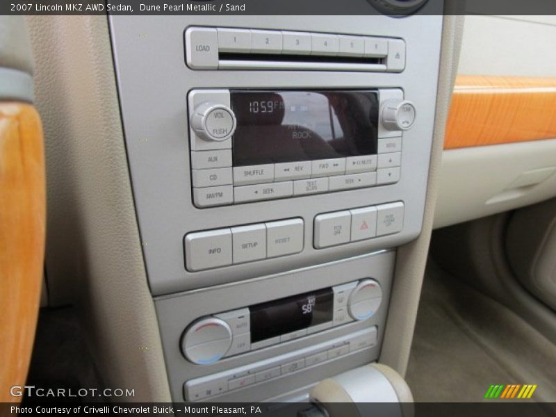 Dune Pearl Metallic / Sand 2007 Lincoln MKZ AWD Sedan