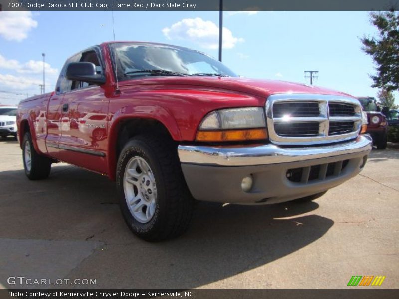 Flame Red / Dark Slate Gray 2002 Dodge Dakota SLT Club Cab