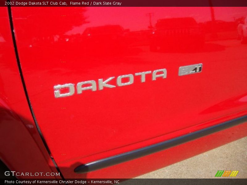 Flame Red / Dark Slate Gray 2002 Dodge Dakota SLT Club Cab