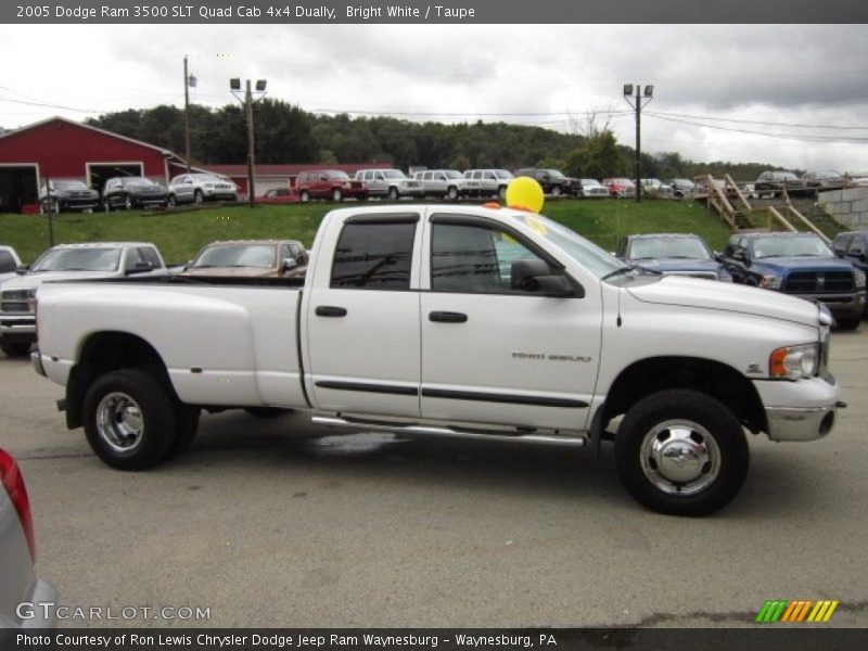 Bright White / Taupe 2005 Dodge Ram 3500 SLT Quad Cab 4x4 Dually