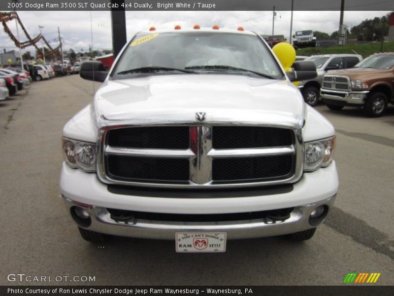 Bright White / Taupe 2005 Dodge Ram 3500 SLT Quad Cab 4x4 Dually