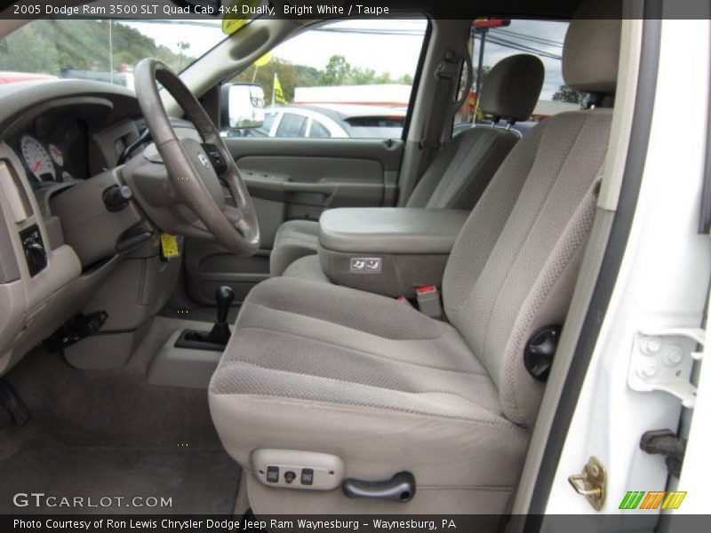 Bright White / Taupe 2005 Dodge Ram 3500 SLT Quad Cab 4x4 Dually