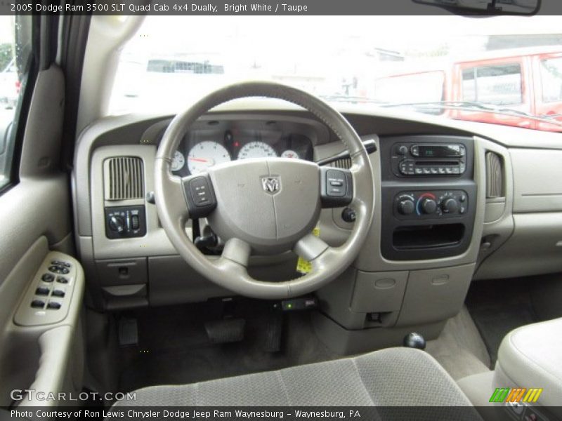 Bright White / Taupe 2005 Dodge Ram 3500 SLT Quad Cab 4x4 Dually