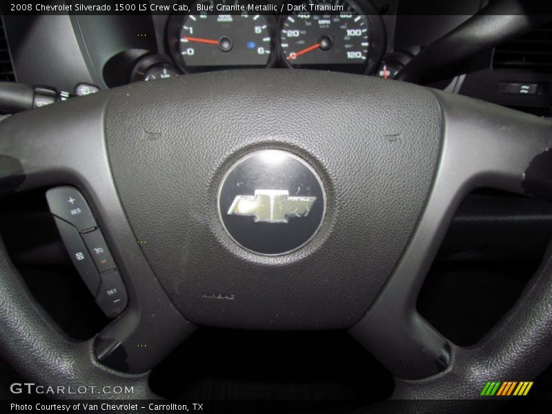 Blue Granite Metallic / Dark Titanium 2008 Chevrolet Silverado 1500 LS Crew Cab