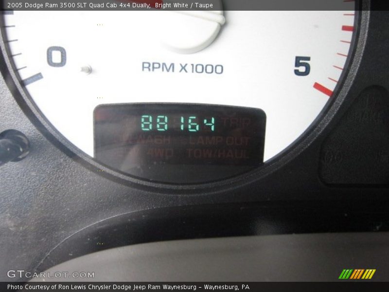 Bright White / Taupe 2005 Dodge Ram 3500 SLT Quad Cab 4x4 Dually
