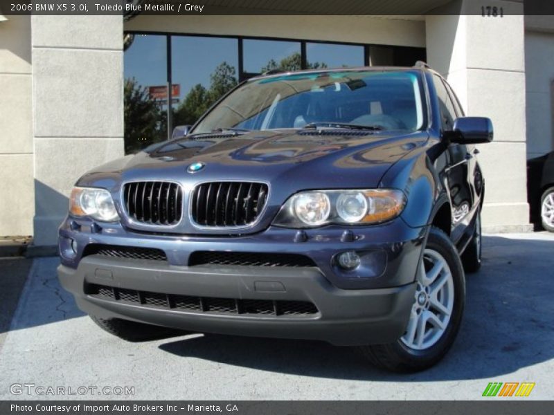 Toledo Blue Metallic / Grey 2006 BMW X5 3.0i