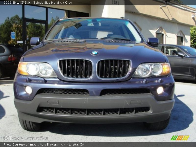 Toledo Blue Metallic / Grey 2006 BMW X5 3.0i