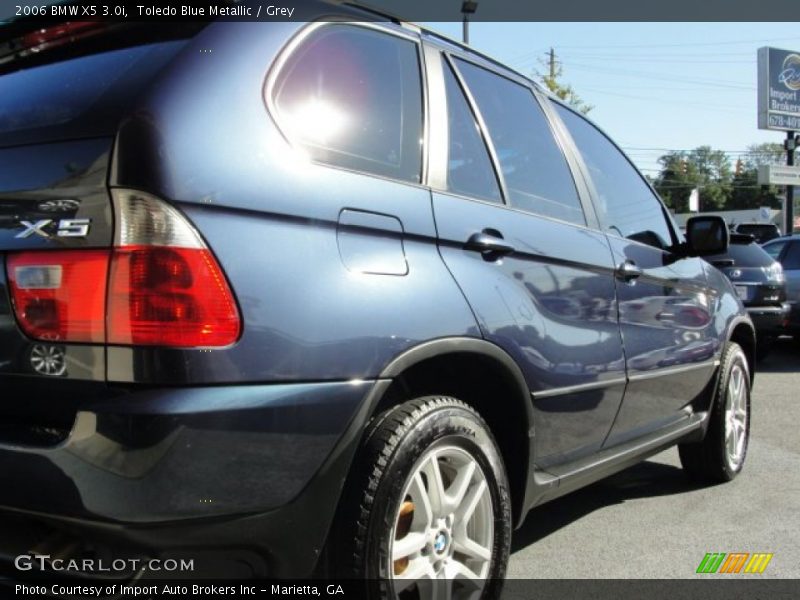 Toledo Blue Metallic / Grey 2006 BMW X5 3.0i