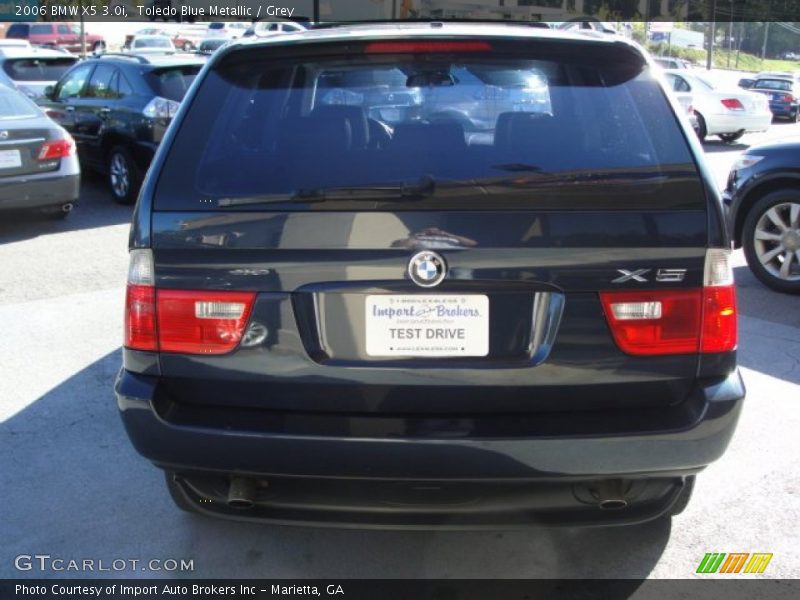 Toledo Blue Metallic / Grey 2006 BMW X5 3.0i