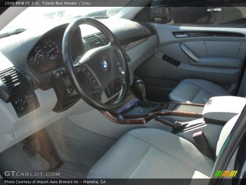 Toledo Blue Metallic / Grey 2006 BMW X5 3.0i