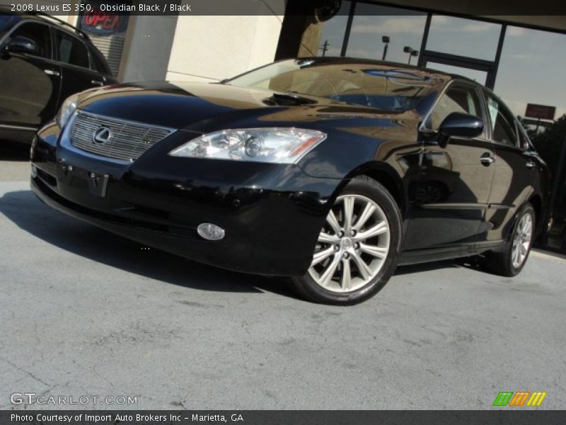 Obsidian Black / Black 2008 Lexus ES 350
