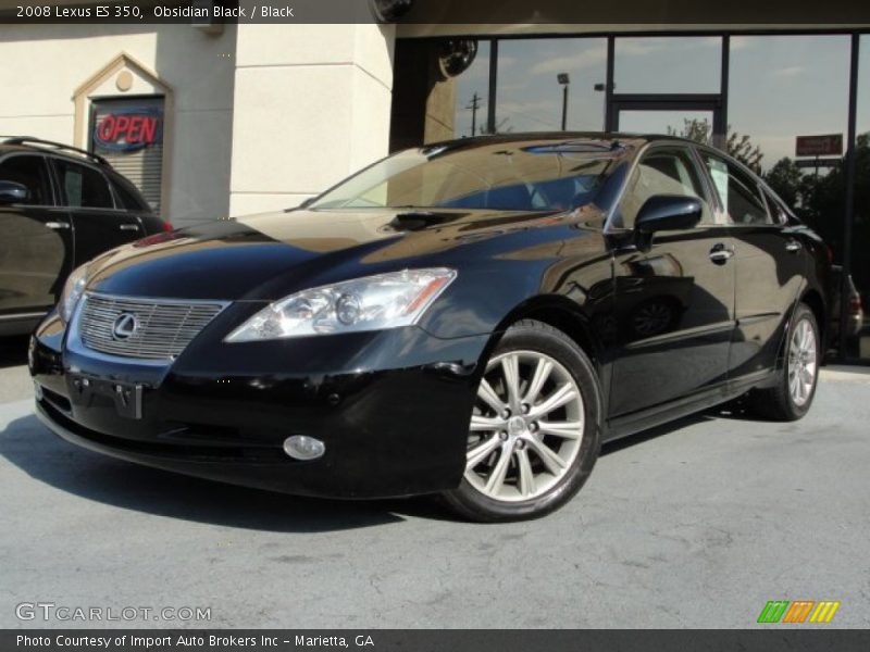 Obsidian Black / Black 2008 Lexus ES 350